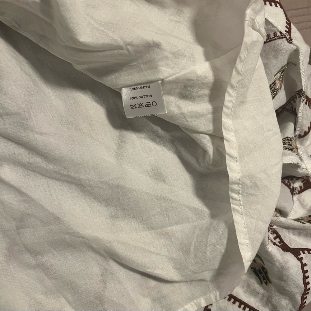 Lug Von Siga White and Brown Patterned and Tulip Mini Dress - Picture 5 of 6